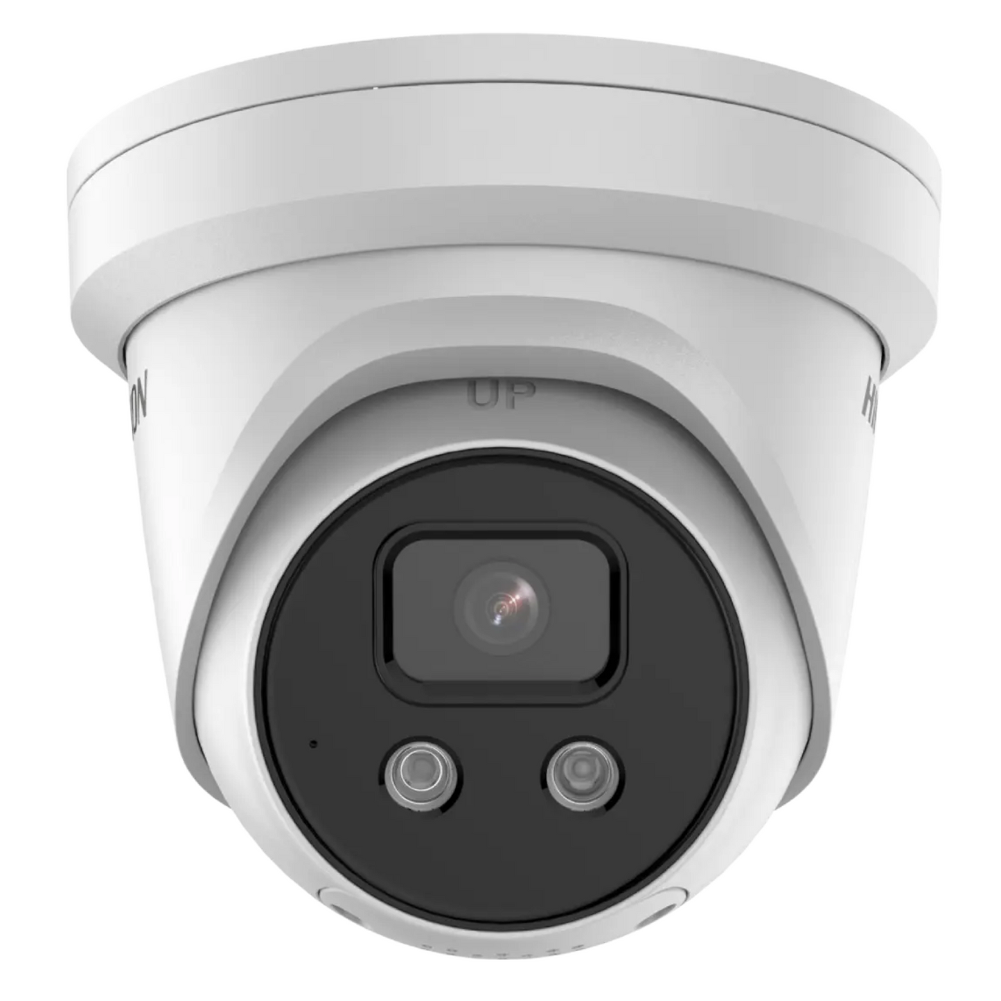 4MP Hikvision DarkFighter AcuSense Turret IP Camera with Built-In Mic (DS-2CD2346G2-IU 2.8MM, White)