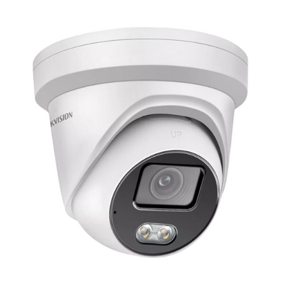 8MP Hikvision Darkfighter AcuSense Fixed Turret IP Network Camera with Built-in Mic 4mm White - DS-2CD2386G2-IU(4MM)