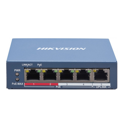 Hikvision DS-3E1105P-EI 4-Port Smart Managed PoE Switch | Fast Ethernet PoE for CCTV Systems