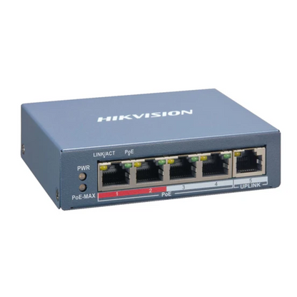 Hikvision DS-3E1105P-EI 4-Port Smart Managed PoE Switch | Fast Ethernet PoE for CCTV Systems