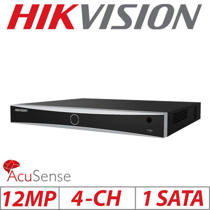 Hikvision CCTV kit, 7 x 4mp Smart Hybrid Colorvu IP Poe cameras with Audio, 1 x 8 Channel NVR
