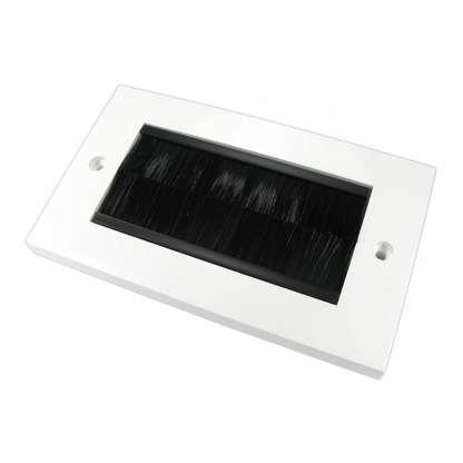 Brush Face plate, Cable Entry/Cable Exit - Single or Double (Face plate with Brush or Brush Module only options)