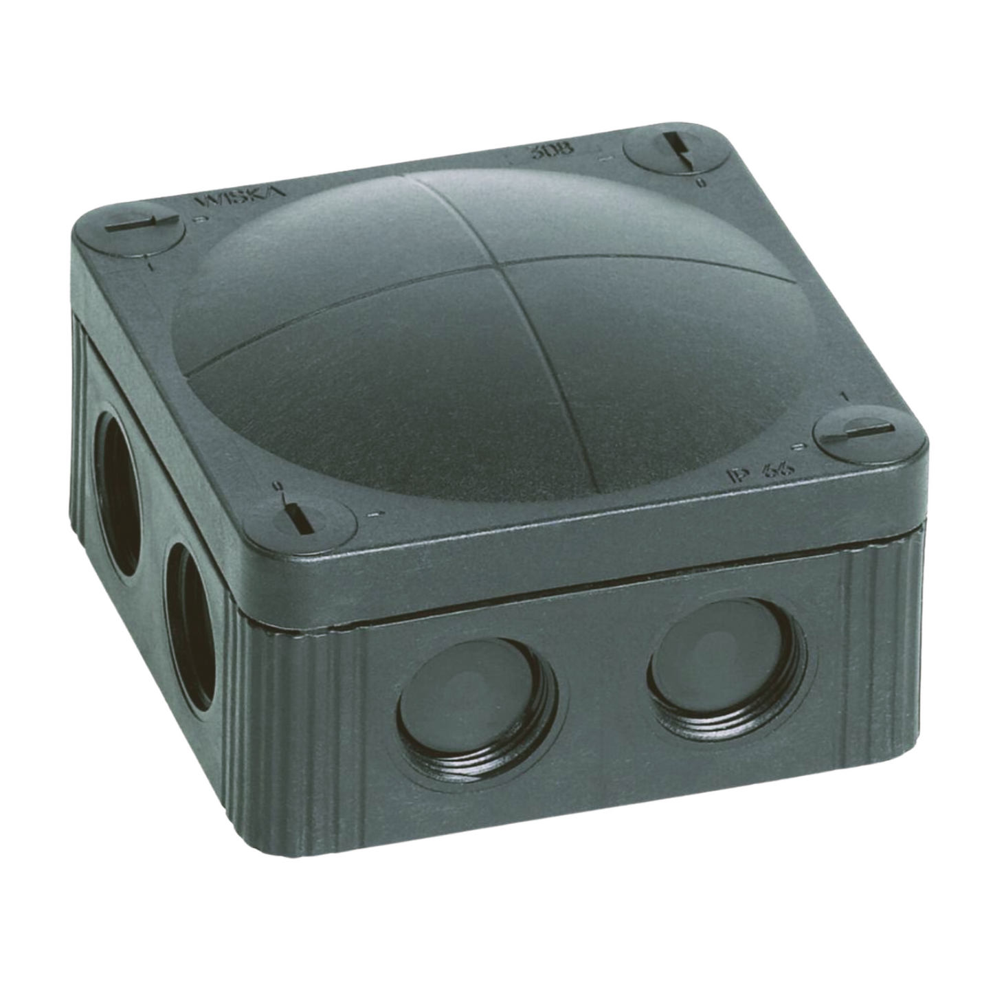 CCTV Junction Box, Outdoor Weatherproof IP66 Terminal Box Black 85x85x51mm