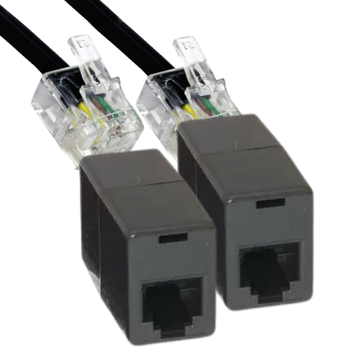 RJ11 to RJ11 Female to Female Cable 1m - Black